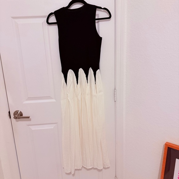 NWT Siempre x Anthropologie - Black and White Midi Dress - Picture 14 of 15
